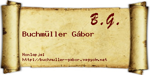 Buchmüller Gábor névjegykártya